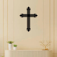 Elegant Christian Cross Metal Wall Art