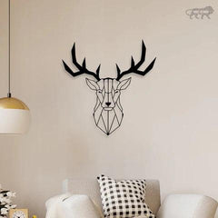 Elegant Deer Head Metal Wall Art