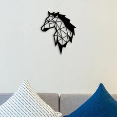Elegant Horse Face Metal Wall Art