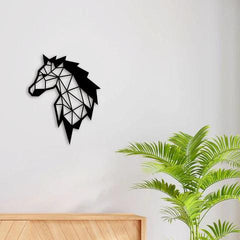 Elegant Horse Face Metal Wall Art