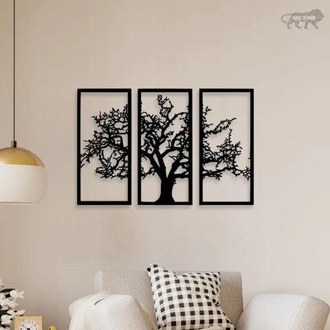 Elegant Tree Metal Wall Art ( Set of 3 Piece)