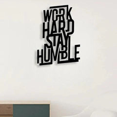Elegant Work Hard Metal Wall Art