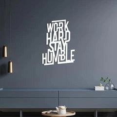 Elegant Work Hard Metal Wall Art