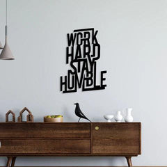 Elegant Work Hard Metal Wall Art