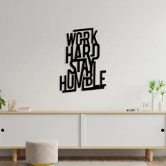 Elegant Work Hard Metal Wall Art