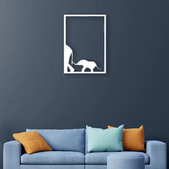 Elephant Family Metal Wall Art