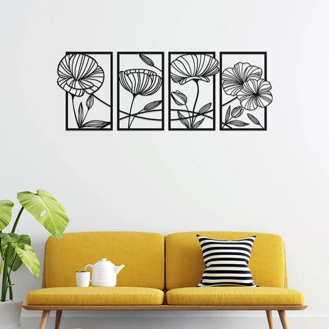 Flower Family Sets Metal Wall Art