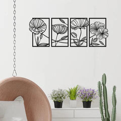 Flower Family Sets Metal Wall Art