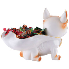 Decorative Bulldog Figurines,Dog Statues for Home Decor, Collectible Animal Figurines, Gifts for Dog Lovers, Home Decor & Showpiece (Grey)