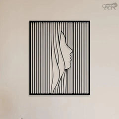 Girl Face Metal Wall Art