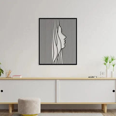 Girl Face Metal Wall Art