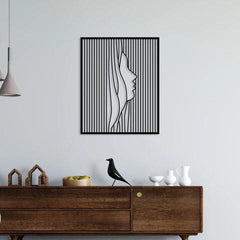 Girl Face Metal Wall Art