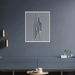 Girl Face Metal Wall Art