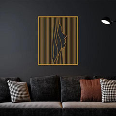 Girl Face Metal Wall Art