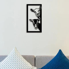 Goat Family Metal Wall Art