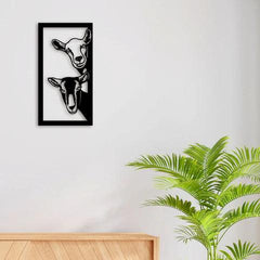 Goat Family Metal Wall Art
