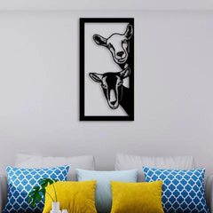 Goat Family Metal Wall Art