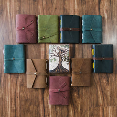 Vintage Leather Journal Diary with Belt