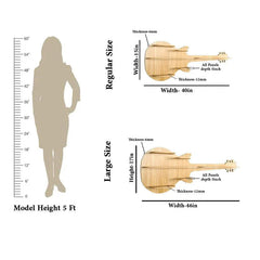 Guitar Backlit Designer Wooden Wall Shelf / Book Shelf / Night Light, Oak Finish