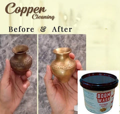 Boom Wash Metal Shining Powder, Copper, Brass, Steel, Silver, Aluminium and Iron Cleaner With Anti-Tarnish Cleaning Powder