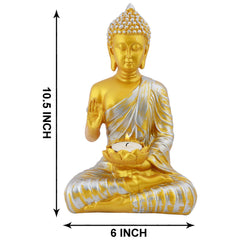 Gautam Buddha Statue Showpiece Idol Figurine for Feng Sui, Vastu, Home Decor, Office, Diwali, Gifting, Living Room, Bedroom, Study Table -27