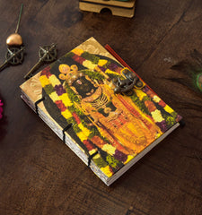 Handmade Printed Cardboard Journal Diary with Buckle Lock Unruled 200 Pages Notepad Personal Diaries for Men and Women -1