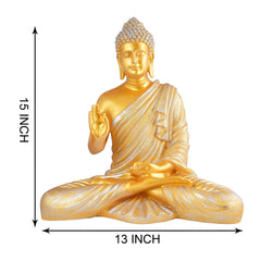 Gautam Buddha Statue Showpiece Idol Figurine for Feng Sui, Vastu, Home Decor, Office, Diwali, Gifting, Living Room, Bedroom, Study Table -27