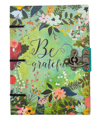 Handmade Printed Cardboard Journal Diary with Buckle Lock Unruled 200 Pages Notepad Personal Diaries for Men and Women -1