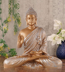 Gautam Buddha Statue Showpiece Idol Figurine for Feng Sui, Vastu, Home Decor, Office, Diwali, Gifting, Living Room, Bedroom, Study Table -27