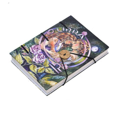 Handmade Printed Cardboard Journal Diary with Buckle Lock Unruled 200 Pages Notepad Personal Diaries for Men and Women -1