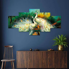 Set of Five MDF Framed 3D Wall Painting for Home Decoration, Big Size Painting for Living Room, Bedroom (24x50 inches)DR 53