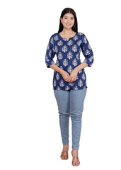 Women's Short Kurti Tops for Jeans | Stylish Rayon Kurta for Girls | Trendy Ethnic Short Kurta for Daily & Office Wear PR22