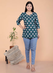 Women's Short Kurti Tops for Jeans | Stylish Rayon Kurta for Girls | Trendy Ethnic Short Kurta for Daily & Office Wear PR6