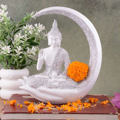 Gautam Buddha Statue Showpiece Idol Figurine for Feng Sui, Vastu, Home Decor, Office, Diwali, Gifting, Living Room, Bedroom, Study Table -27