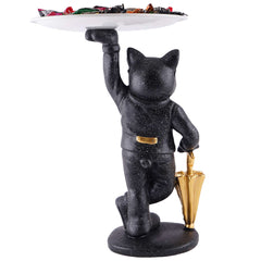 Cool Taddy Bear Showpiece for Home Decorative Showpiece | Taddy Bear with Paltter Statue for Home Decor Showpiece | Home Kitchen Decor | Office Decorative Item (White)