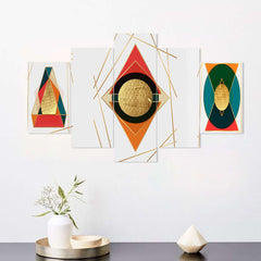 Set of Five MDF Framed 3D Wall Painting for Home Decoration, Big Size Painting for Living Room, Bedroom (17x30 inches)WE 1