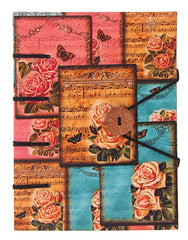 Handmade Printed Cardboard Journal Diary with Buckle Lock Unruled 200 Pages Notepad Personal Diaries for Men and Women -1