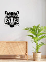 Lovely Tiger Face Metal Wall Art