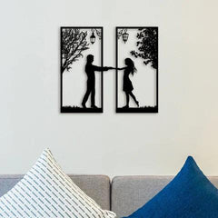 Loving Couple Metal Wall art