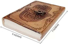 Leather Journal Diary with Premium Antique String Closure vintage Journal handmade 200 pages white unruled|travel Diary|personal journal -9