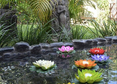 2Pcs Lotus Flower Shape Sensor LED Light, Smokeless Lotus Flowers Sensor LED Tea Light Unbreakable for Outdoor and Indoor Festival Decoration