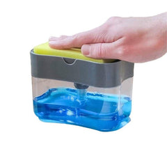 2 in 1 Soap Dispenser for Kitchen Sink Accessories Dishwasher Liquid Holder Liquid Dispenser Pump with Sponge Holder Bathroom Accessories Items