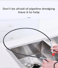 Drain Clog Remover 160 cm for Hair Catching Drain Pipe Cleaning Wire, Sink Cleaning Stick Sewer Sink Tub Dredge Remover