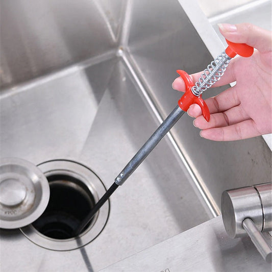 Drain Clog Remover 160 cm for Hair Catching Drain Pipe Cleaning Wire, Sink Cleaning Stick Sewer Sink Tub Dredge Remover