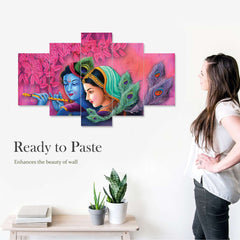 Set of Five MDF Framed 3D Wall Painting for Home Decoration, Big Size Painting for Living Room, Bedroom (17x30 inches)WE 1