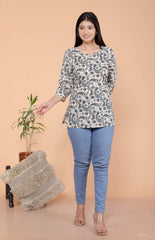 Women's Short Kurti Tops for Jeans | Stylish Rayon Kurta for Girls | Trendy Ethnic Short Kurta for Daily & Office Wear PR18