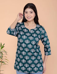 Women's Short Kurti Tops for Jeans | Stylish Rayon Kurta for Girls | Trendy Ethnic Short Kurta for Daily & Office Wear PR6