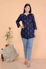 Women's Short Kurti Tops for Jeans | Stylish Rayon Kurta for Girls | Trendy Ethnic Short Kurta for Daily & Office Wear PR14