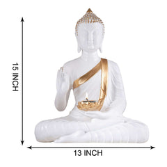 Gautam Buddha Statue Showpiece Idol Figurine for Feng Sui, Vastu, Home Decor, Office, Diwali, Gifting, Living Room, Bedroom, Study Table -27