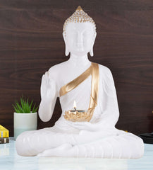 Gautam Buddha Statue Showpiece Idol Figurine for Feng Sui, Vastu, Home Decor, Office, Diwali, Gifting, Living Room, Bedroom, Study Table -27